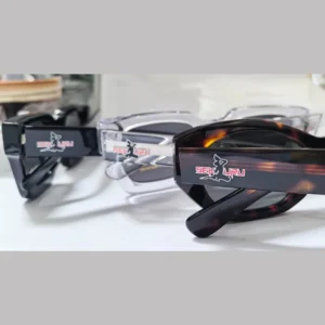 Sekuru Bold Frame Sunglasses (Black/Gold Print)