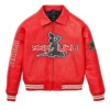Sekuru Flames Varsity Jacket (Red w/ Letter)